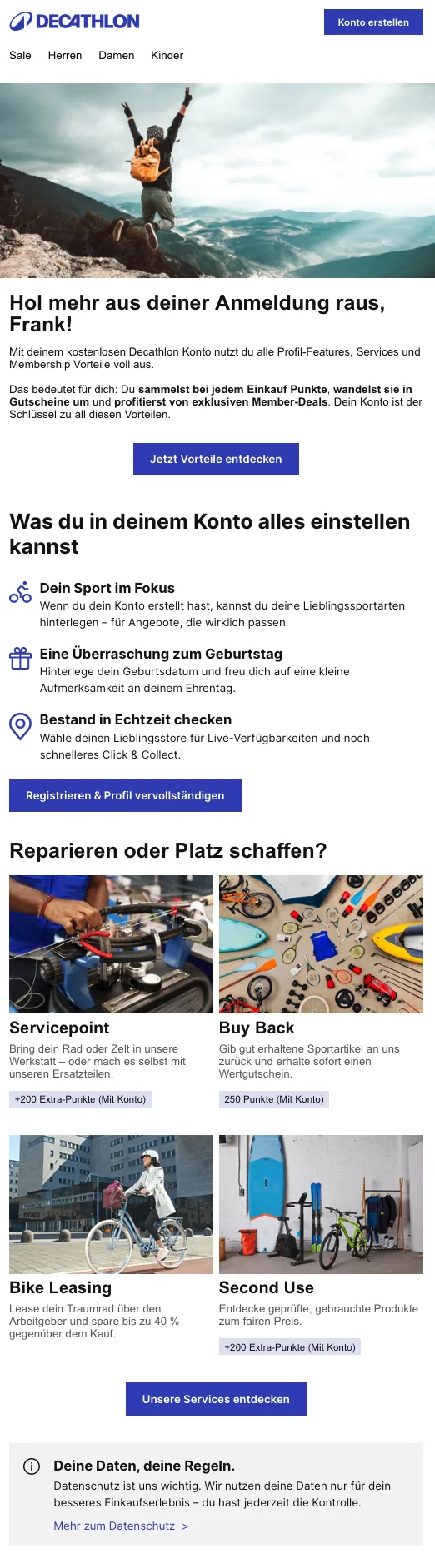 Mail: Mehr aus der Anmeldung herausholen