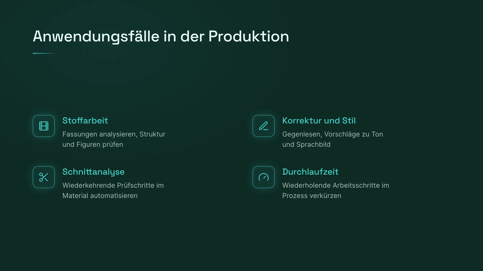 Workshop: Anwendungsfälle