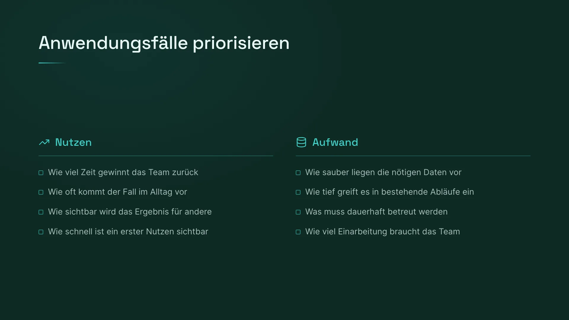 Workshop: Priorisierung