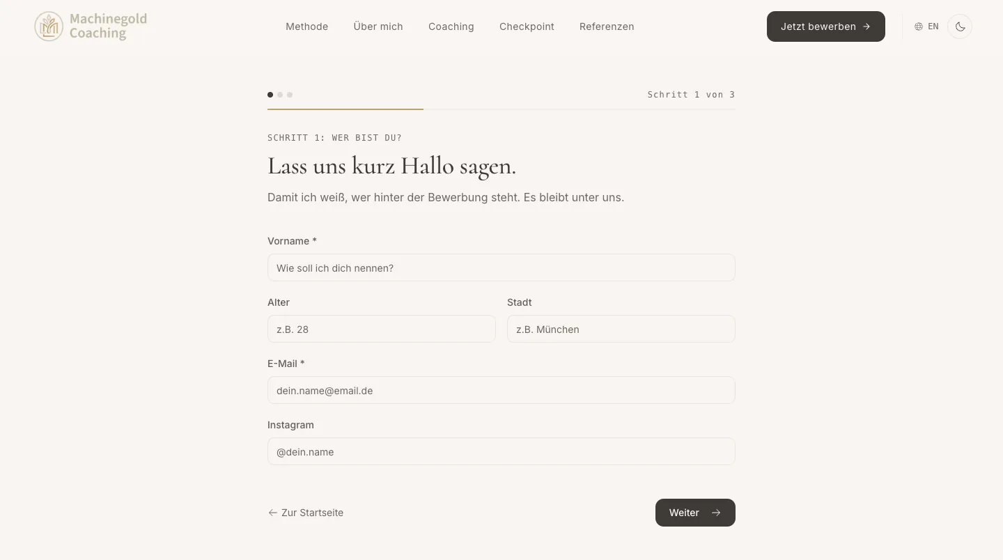 Bewerbungsstrecke
