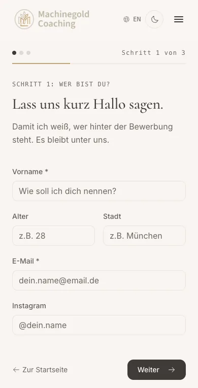Bewerbungsstrecke